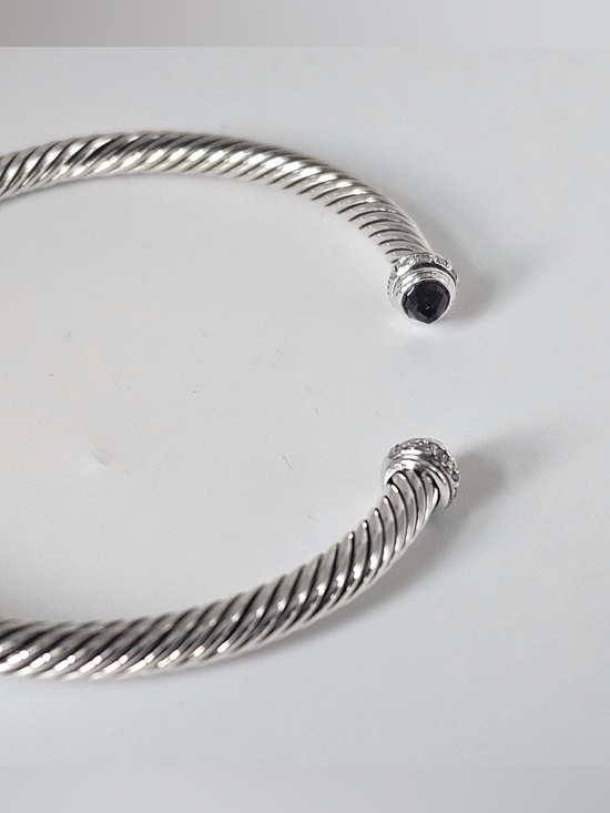 David Yurman Jewelry - David Yurman 4mm garnet w diamonds large